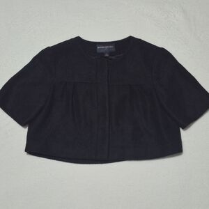 Banana Republic Black Cropped Short Sleeve Jacket